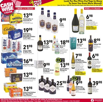 Cash Wise Liquor Only (MN) Weekly Ad Flyer Specials August 6 to August 12, 2023