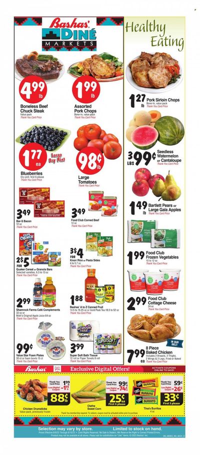 Bashas' Diné Markets (AZ, NM) Weekly Ad Flyer Specials August 9 to August 15, 2023