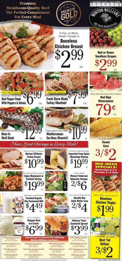Morton Williams (NY) Weekly Ad Flyer Specials August 4 to August 10, 2023