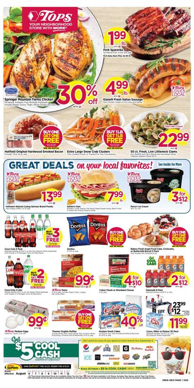 Tops Weekly Ad Flyer Specials August 6 to August 12, 2023