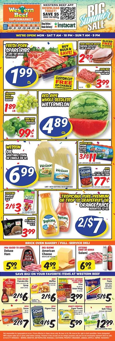 Western Beef (FL, NY) Weekly Ad Flyer Specials August 10 to August 16, 2023