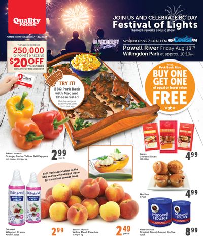 Quality Foods Flyer August 14 to 20