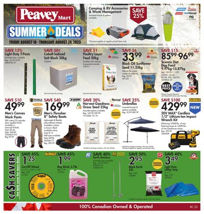 Peavey Mart Flyer August 18 to 24
