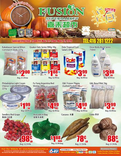 Fusion Supermarket Flyer November 1 to 7