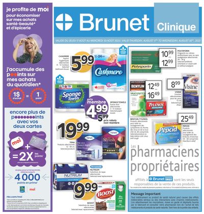 Brunet Clinique Flyer August 17 to 30