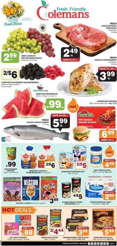 Coleman's Flyer August 17 to 23