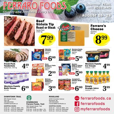Ferraro Foods Flyer August 15 to 28