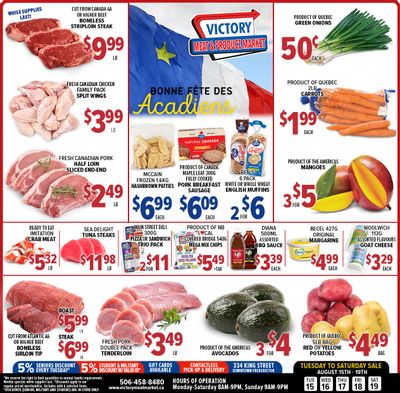 Victory Meat Market Flyer August 15 to 19