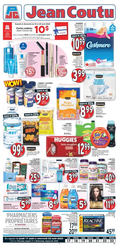 Jean Coutu (QC) Flyer August 17 to 23
