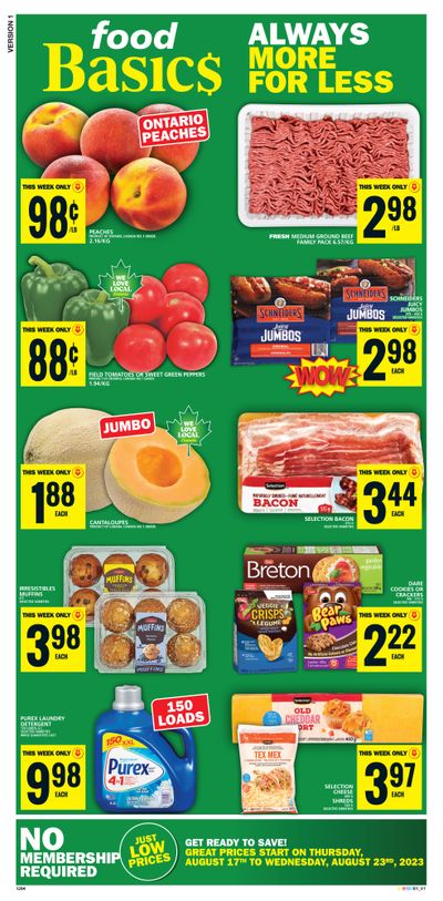 Food Basics Flyer August 17 to 23