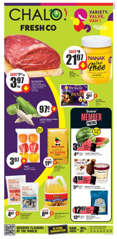Chalo! FreshCo (West) Flyer August 17 to 23
