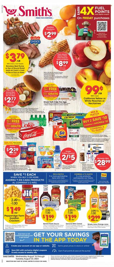 Smith's (AZ, ID, MT, NM, NV, UT, WY) Weekly Ad Flyer Specials August 16 to August 22, 2023