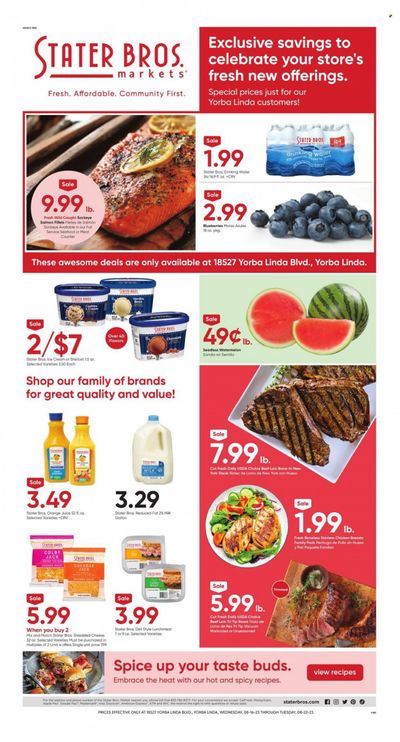Stater Bros. (CA) Weekly Ad Flyer Specials August 16 to August 22, 2023