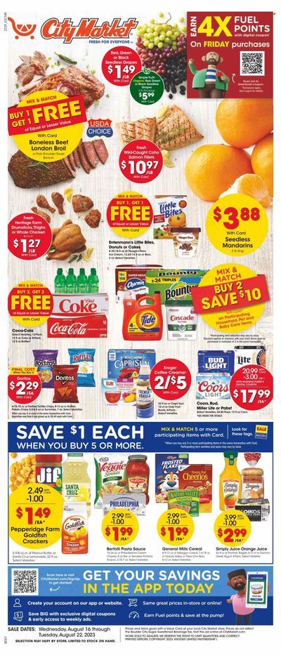 City Market (CO, UT, WY) Weekly Ad Flyer Specials August 16 to August 22, 2023