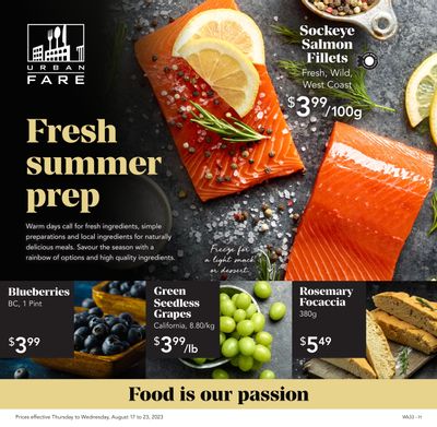Urban Fare Flyer August 17 to 23
