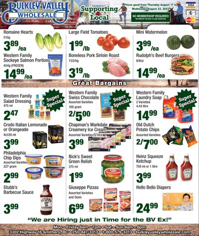 Bulkley Valley Wholesale Flyer August 17 to 23
