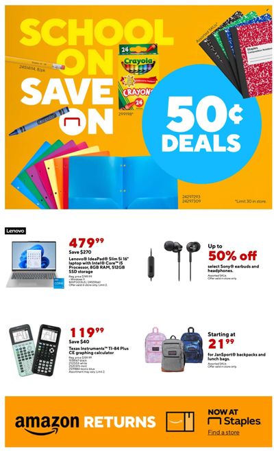 Staples Weekly Ad Flyer Specials August 13 to August 19, 2023