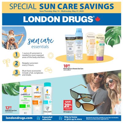 London Drugs Special Sun Care Savings Flyer May 14 to 27