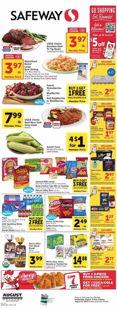 Safeway (NV) Weekly Ad Flyer Specials August 16 to August 22, 2023