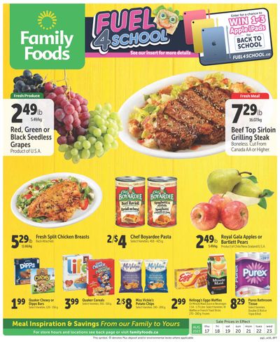 Family Foods Flyer August 17 to 23