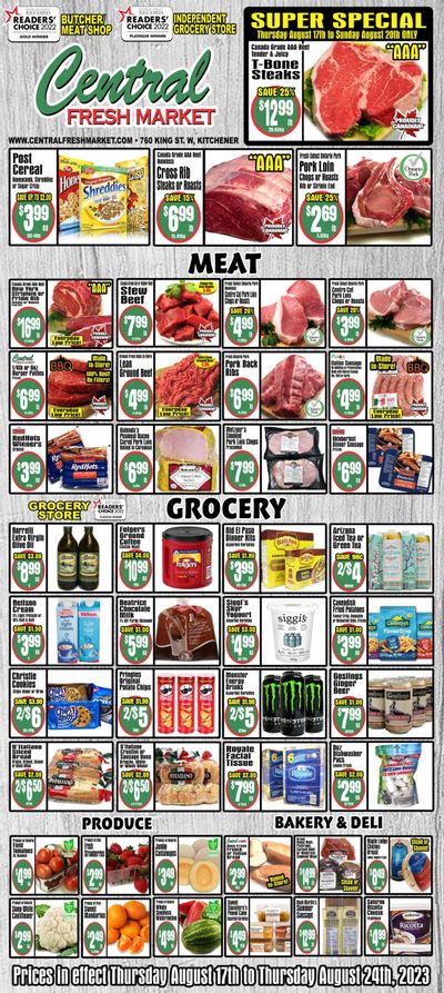 Central Fresh Market Flyer August 17 to 24