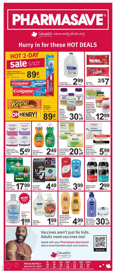 Pharmasave (West) Flyer August 18 to 31