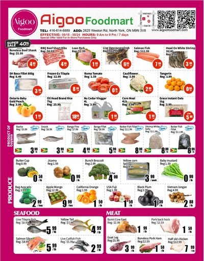 Aigoo Foodmart Flyer August 18 to 24