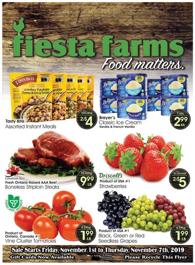Fiesta Farms Flyer November 1 to 7