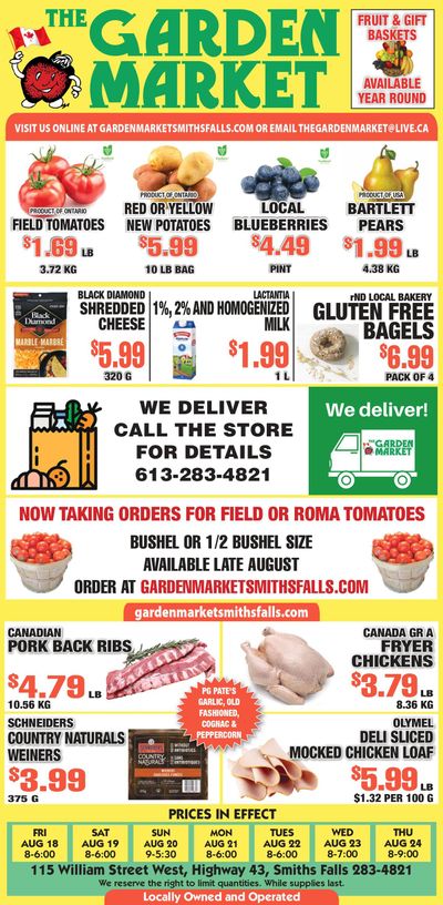 The Garden Market Flyer August 18 to 24