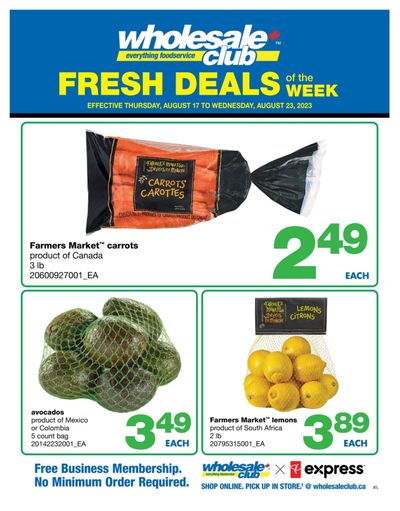 Wholesale Club (Atlantic) Fresh Deals of the Week Flyer August 17 to 23