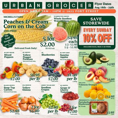 Urban Grocer Flyer August 18 to 24