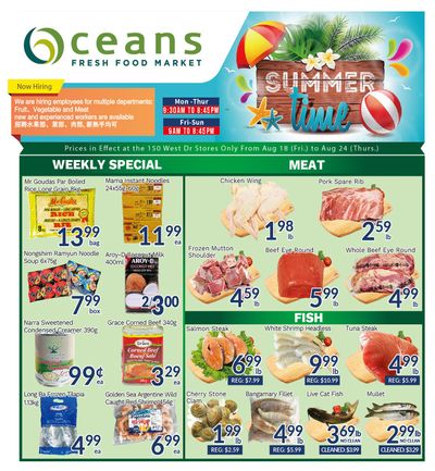 Oceans Fresh Food Market (West Dr., Brampton) Flyer August 18 to 24