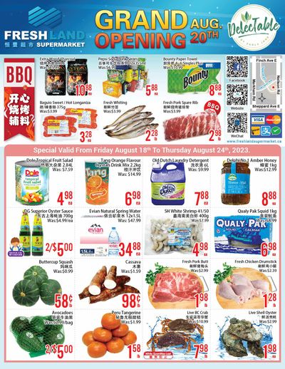 FreshLand Supermarket Flyer August 18 to 24