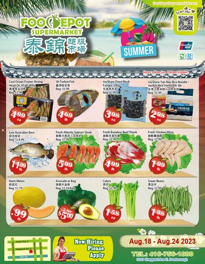 Food Depot Supermarket Flyer August 18 to 24