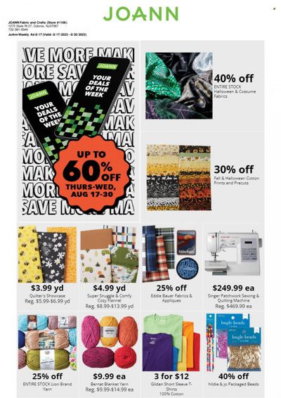 JOANN Weekly Ad Flyer Specials August 17 to August 30, 2023
