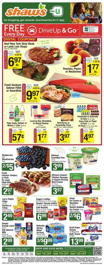 Shaw’s (MA, ME, NH, RI, VT) Weekly Ad Flyer Specials August 18 to August 24, 2023