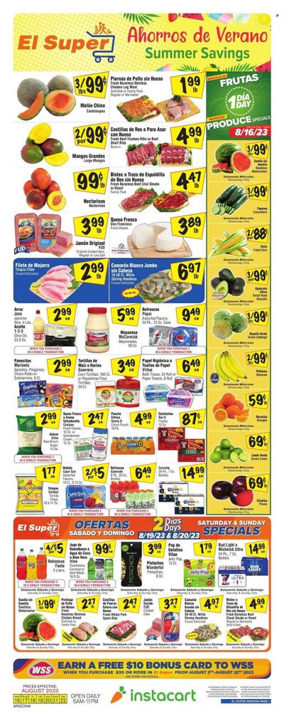 El Super (AZ) Weekly Ad Flyer Specials August 16 to August 22, 2023