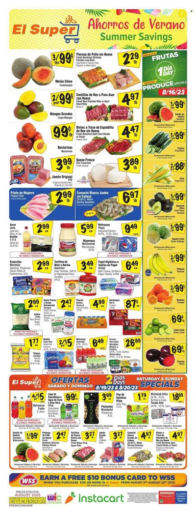 El Super (CA) Weekly Ad Flyer Specials August 16 to August 22, 2023