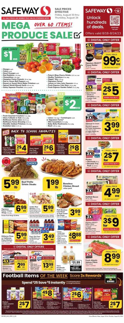 Safeway (DC) Weekly Ad Flyer Specials August 18 to August 24, 2023