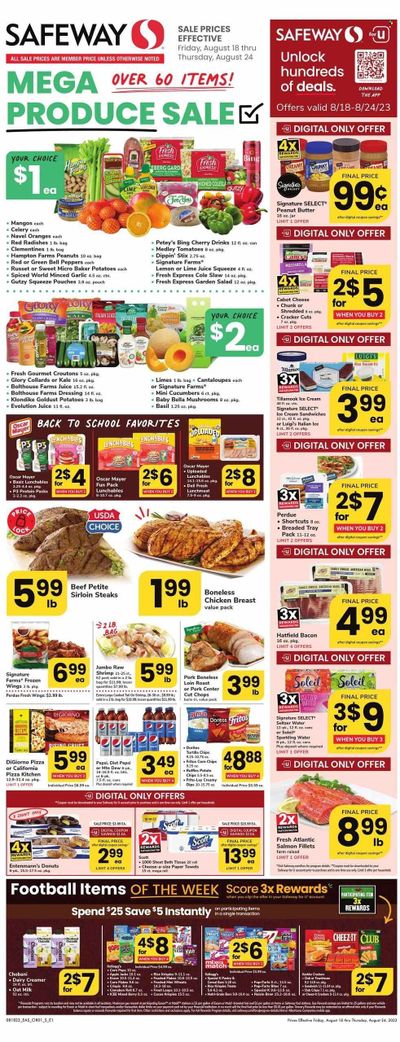 Safeway (DC, MD) Weekly Ad Flyer Specials August 18 to August 24, 2023