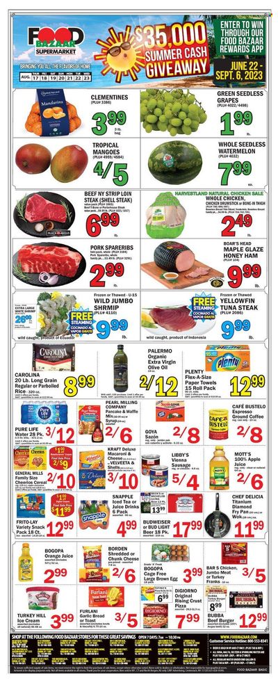 Food Bazaar (CT, NJ, NY) Weekly Ad Flyer Specials August 17 to August 23, 2023