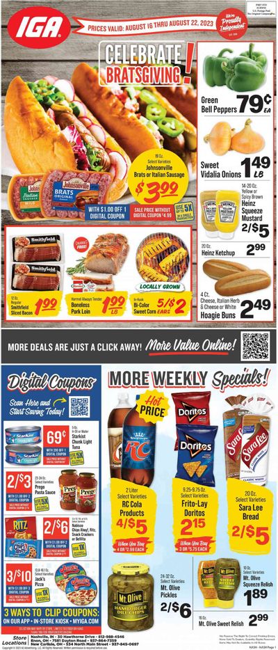 IGA (IN) Weekly Ad Flyer Specials August 16 to August 22, 2023