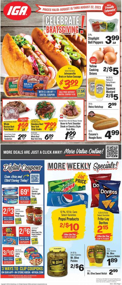IGA (KY) Weekly Ad Flyer Specials August 16 to August 22, 2023