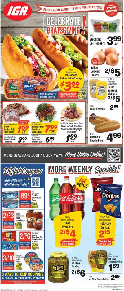 IGA (VA) Weekly Ad Flyer Specials August 16 to August 22, 2023
