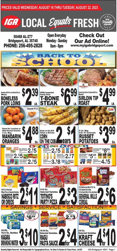 IGA (50) Weekly Ad Flyer Specials August 16 to August 22, 2023