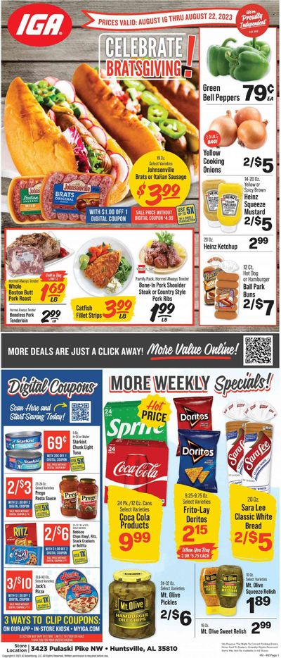 IGA (AL) Weekly Ad Flyer Specials August 16 to August 22, 2023