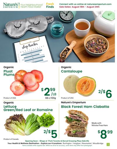 Nature's Emporium Weekly Flyer August 18 to 24