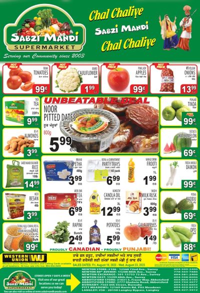 Sabzi Mandi Supermarket Flyer August 18 to 23