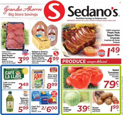 Sedano's (FL) Weekly Ad Flyer Specials August 16 to August 22, 2023