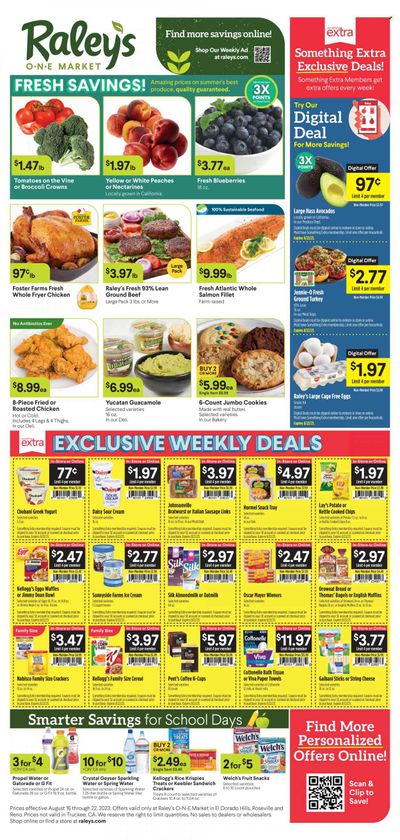 Raley's (CA, NV) Weekly Ad Flyer Specials August 16 to August 22, 2023